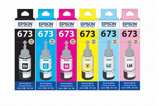 엡손 (T673)
T673100 검정
T673200 파랑
T673300 빨강
T673400 노랑
T673500 밝은파랑
T673600 밝은빨강