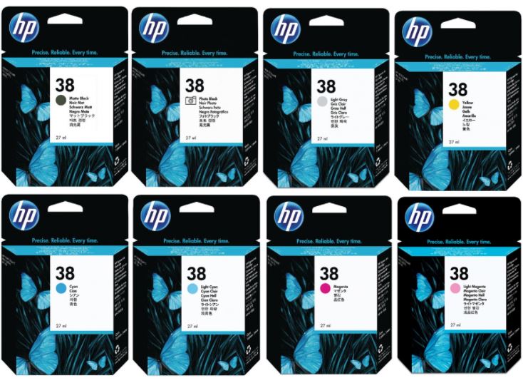 HP38 C9414A 연회색 정품잉크
HP38 C9415A 파랑 정품잉크
HP38 C9416A 빨강 정품잉크
HP38 C9417A( 노랑 정품잉크
유통기한 6개월미만 매입불가