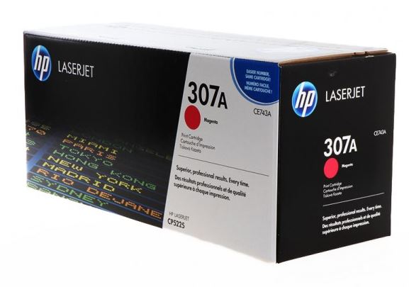 HP CE743A 307A 빨강 정품토너
