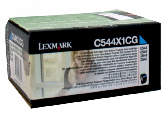렉스마크 C544X1CG 파랑 정품토너