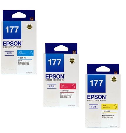 엡손 T177270 파랑 정품잉크엡손 T177370 빨강 정품잉크엡손 T177470 노랑 정품잉크유통기한 6개월미만 매입불가