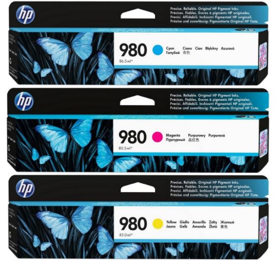 HP980 D8J07A 파랑 정품잉크
HP980 D8J08A 빨강 정품잉크
HP980 D8J09A 노랑 정품잉크