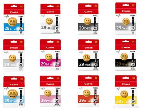캐논 PGI-29PC 포토파랑
캐논 PGI-29R 빨강
캐논 PGI-29PM 포토빨강
캐논 PGI-29Y 노랑
캐논 PGI-29M 진홍
캐논 PGI-29C 파랑
유통기한 6개월미만 매입불가