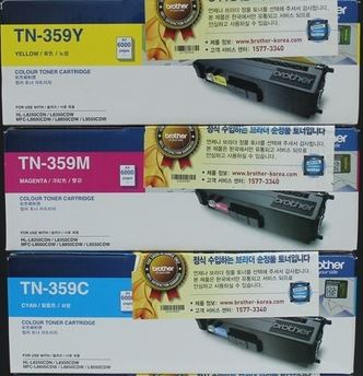 브라더 TN-359C 파랑
브라더 TN-359M 빨강
브라더 TN-359Y 노랑