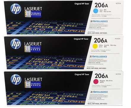 HP W2111A 206A  파랑 정품토너
HP W2112A 206A  노랑 정품토너
HP W2113A 206A  빨강 정품토너