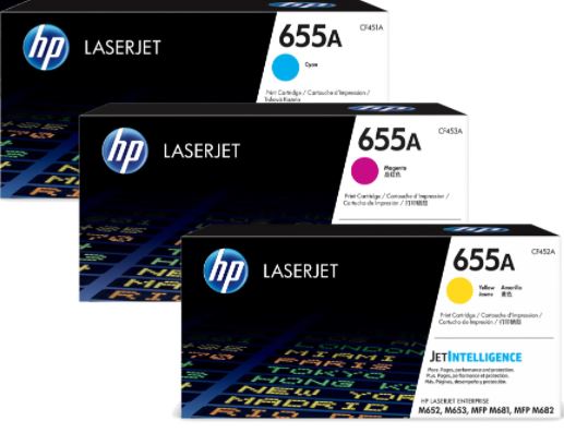 HP CF451A 655A  파랑 정품토너
HP CF452A 655A  빨강 정품토너
HP CF453A 655A  노랑 정품토너