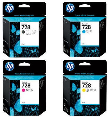 HP728 F9J67A  파랑 정품잉크
HP728 F9J66A  빨강 정품잉크
HP728 F9J65A  노랑 정품잉크