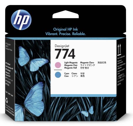 HP774 P2V98A
밝은빨강+파랑 정품헤드