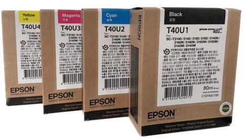엡손
T40U2 파랑 정품잉크 대용량
T40U3 빨강 정품잉크 대용량
T40U4 노랑 정품잉크 대용량