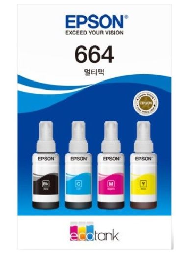 엡손 T664670
4색묶음 정품잉크