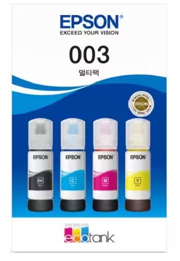 엡손 003 T00V670
4색묶음 정품잉크
